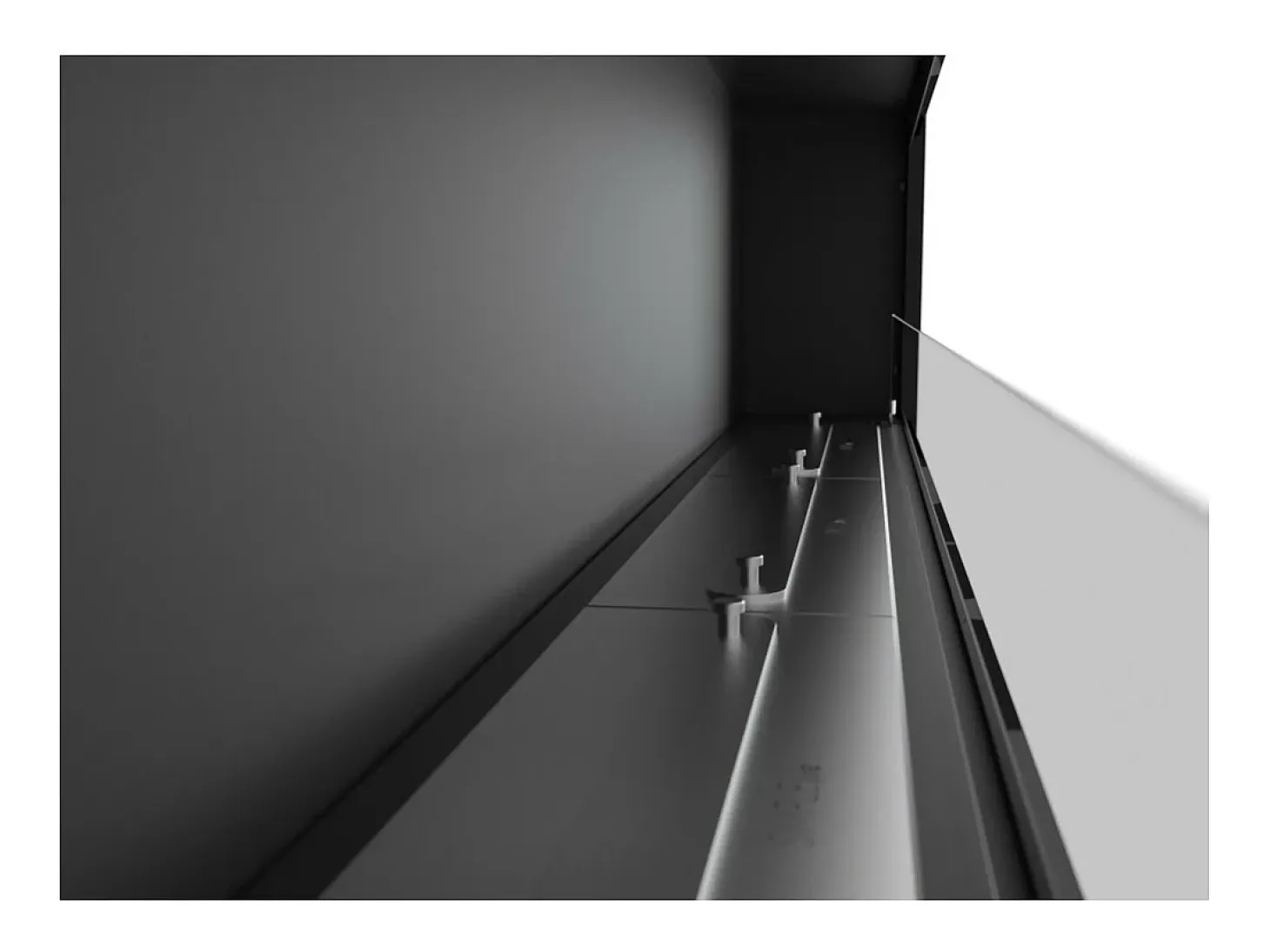 Chimenea de bioetanol empotrada Frame 1800 SimpleFire con cristal negro