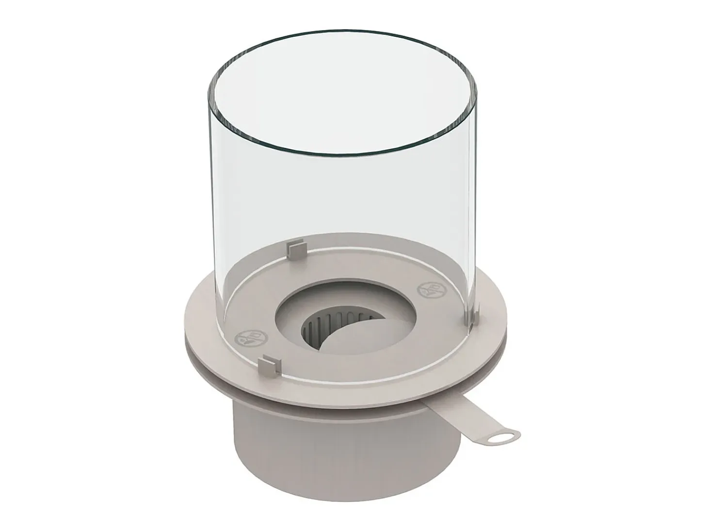 Chimenea de bioetanol MODIGLIANI Blanco Perla, brasero de suelo para interior y exterior, d.36 x h.56