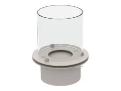 Chimenea de bioetanol RAFFAELLO Terra Marrone, brasero de suelo para interior y exterior, d.35 x h.55
