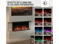 Chimenea eléctrica BALDERIA Athena smart 36 - Chimenea empotrable - Negro
