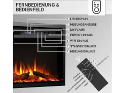 Chimenea eléctrica BALDERIA Atalanta 50 - Chimenea empotrable - Negro
