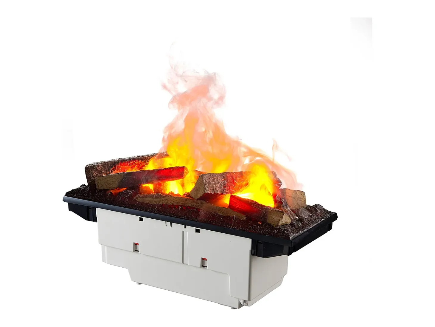 Chimenea eléctrica BALDERIA Cassiopeia - Chimenea eléctrica con niebla de llamas de 360 grados - Aspecto de hormigón