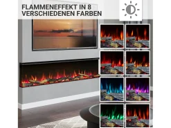 Chimenea eléctrica BALDERIA Athena smart 72 - Chimenea empotrable - Negro