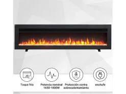 Chimenea eléctrica BALDERIA Agnes 50 - 3 en 1, chimenea de pie, de pared o empotrable