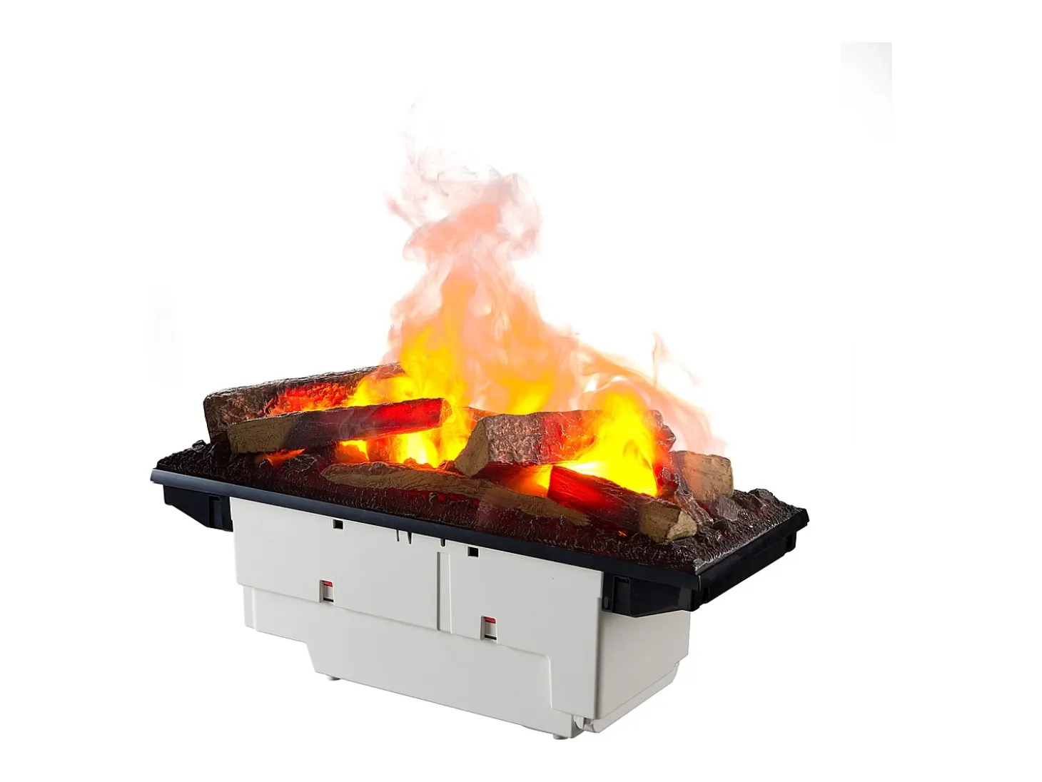 Chimenea eléctrica BALDERIA Ikarus - Llama Optymist con niebla - Blanco
