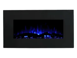Chimenea eléctrica CHANDELA - L.84xAn.14xAlt.45cm - Negra