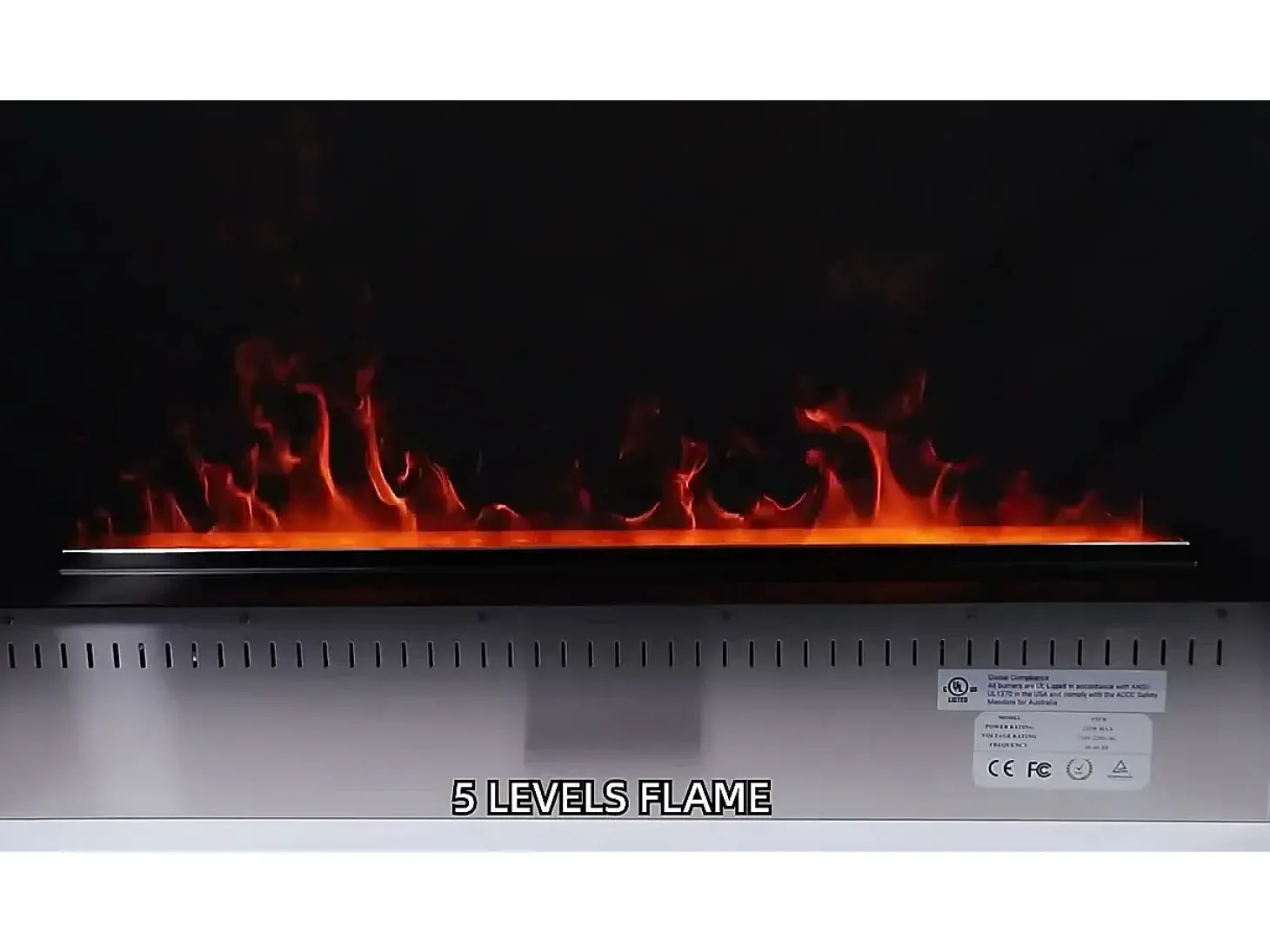 Chimenea eléctrica con quemador de vapor de agua 3D APP Inserto incorporado 75 PRO-LINE