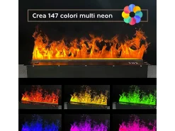 Chimenea eléctrica con quemador de vapor de agua 3D APP Inserto incorporado 75 PRO-LINE
