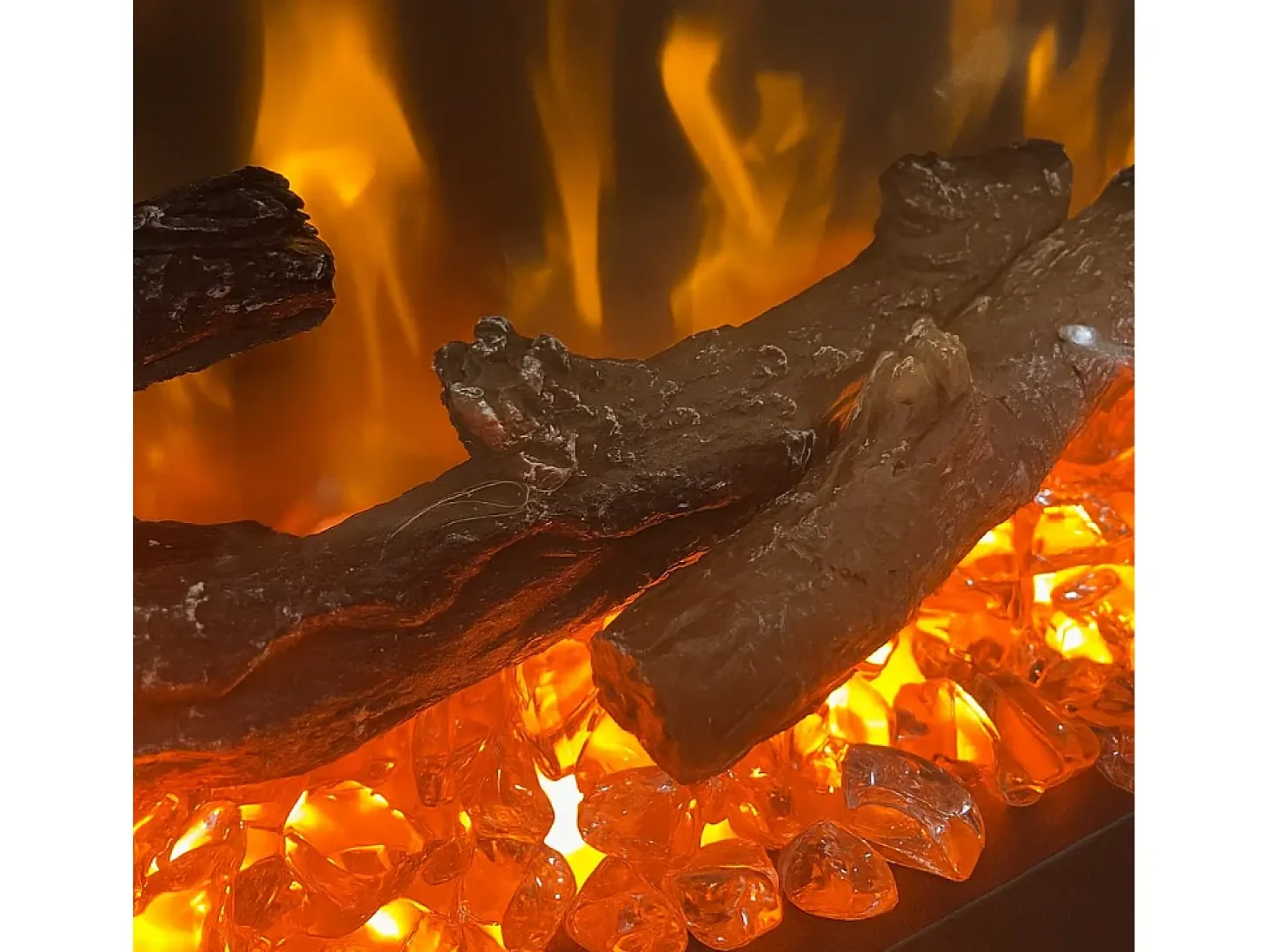 Chimenea eléctrica de pared, frontal y empotrada, CHICAGO130, L127 x D14 x H45