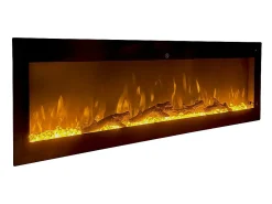 Chimenea eléctrica de pared, frontal y empotrada, CHICAGO130, L127 x D14 x H45