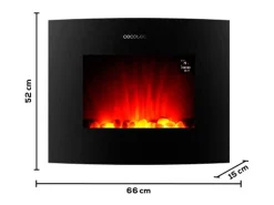 Chimenea eléctrica decorativa Ready Warm 2650 Curved Flames Connected Cecotec 2000W control vía App