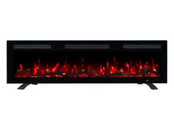 Chimenea eléctrica MONARCH 152 - fuego premium - de pared y empotrados - 152x13x35 cm - chimenea LED con calefacción 900/1800 W
