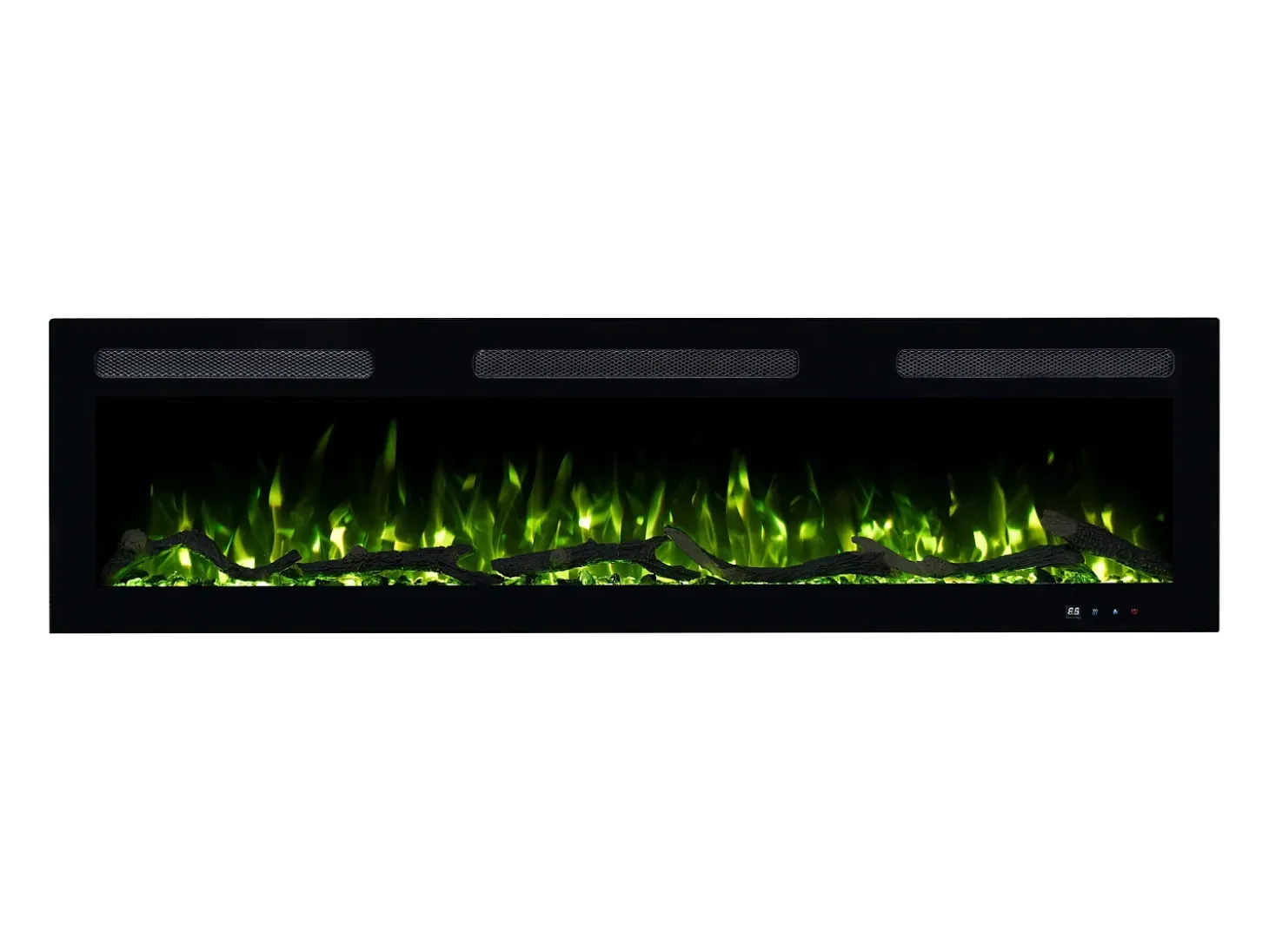 Chimenea eléctrica MONARCH 152 - fuego premium - de pared y empotrados - 152x13x35 cm - chimenea LED con calefacción 900/1800 W