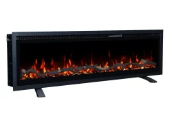 Chimenea eléctrica REGAL 152 - fuego premium - de pared y empotrados - 152x35x12 cm - chimenea LED decorativa con calefacción 900/1800 W