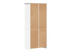 Claddaghduff Librería BODO madera maciza de pino blanco 82x40x173 cm