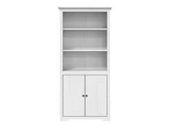 Claddaghduff Librería BODO madera maciza de pino blanco 82x40x173 cm