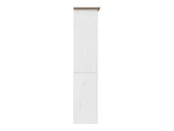 Claddaghduff Librería BODO madera maciza de pino blanco marrón 82x40x173 cm