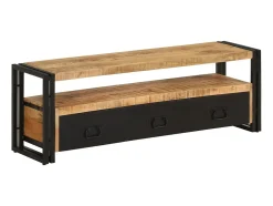 Claire-Aurore Mueble de TV madera maciza de mango 120x30x40 cm