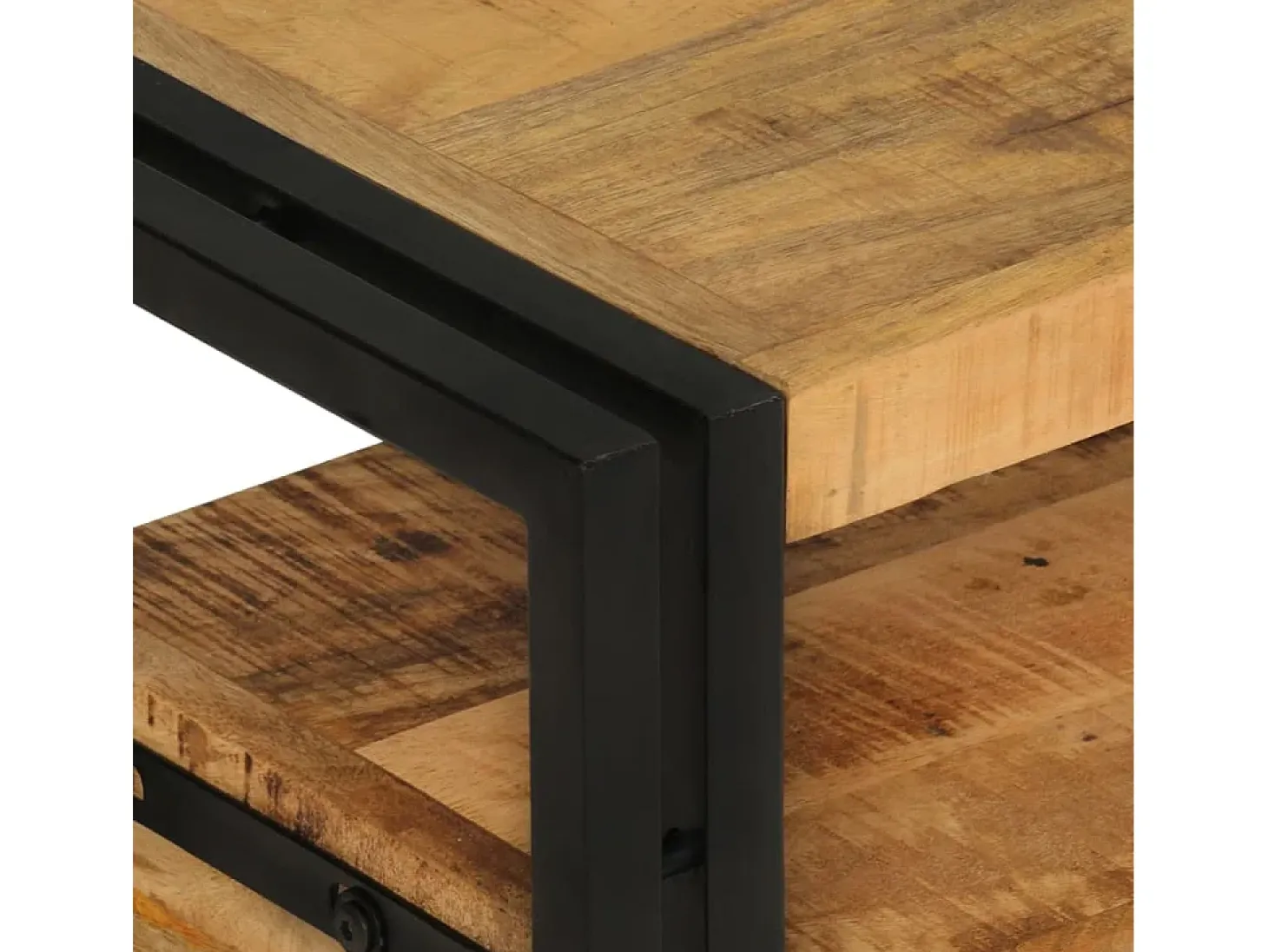 Claire-Aurore Mueble de TV madera maciza de mango 120x30x40 cm