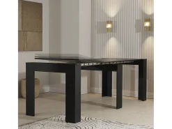 CLARA - Mesa consola delgada antracita extensible de 25 cm a 2 metros - extensiones integradas - hasta 8 personas - envío gratuito