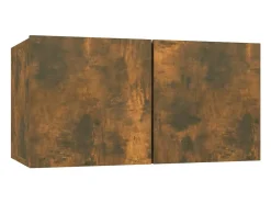 Clara Muebles de TV 8 piezas madera color roble ahumado 60x30x30 cm
