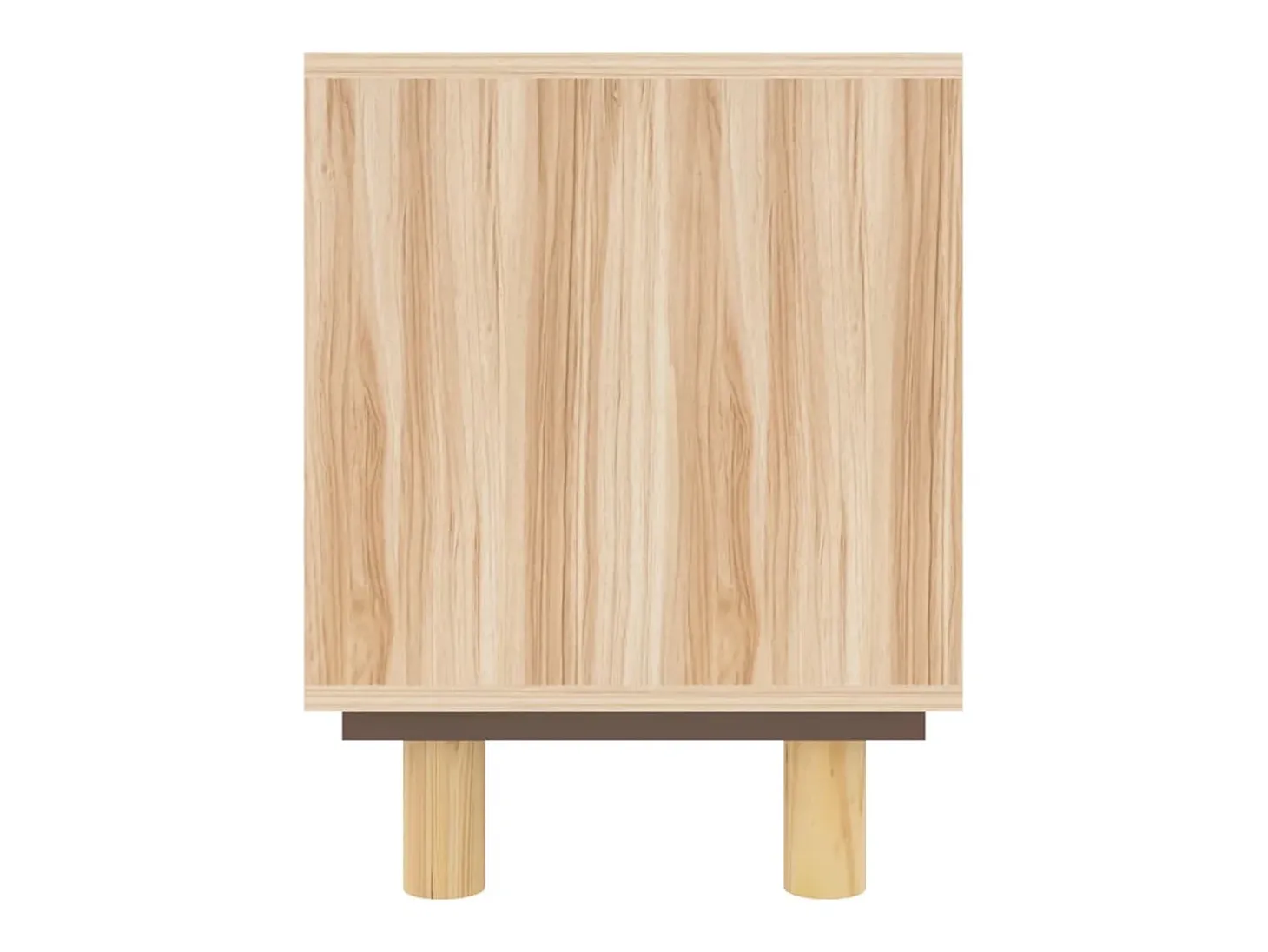 Claudia Mueble para TV madera maciza pino y ratán natural 105x30x40 cm
