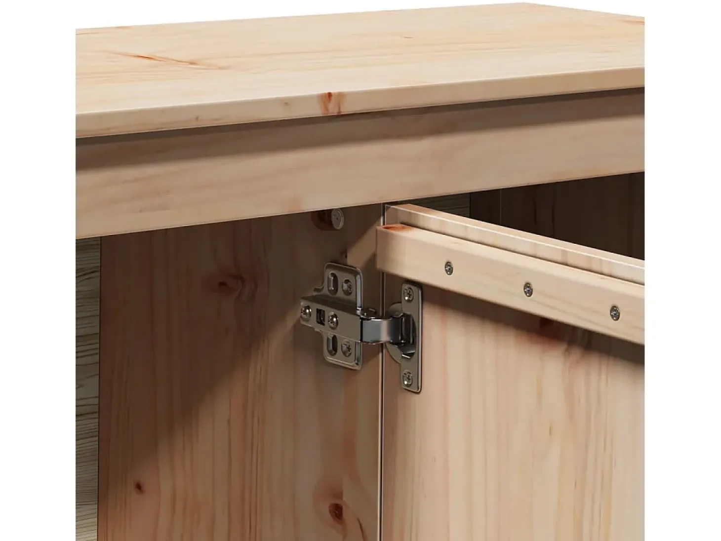 Clinton Corners Mueble de TV de madera maciza de pino 103x36,5x52 cm