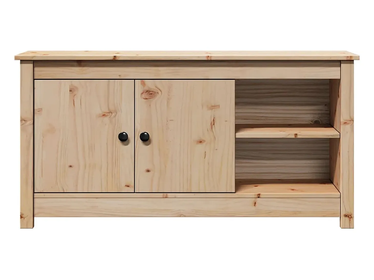 Clinton Corners Mueble de TV de madera maciza de pino 103x36,5x52 cm