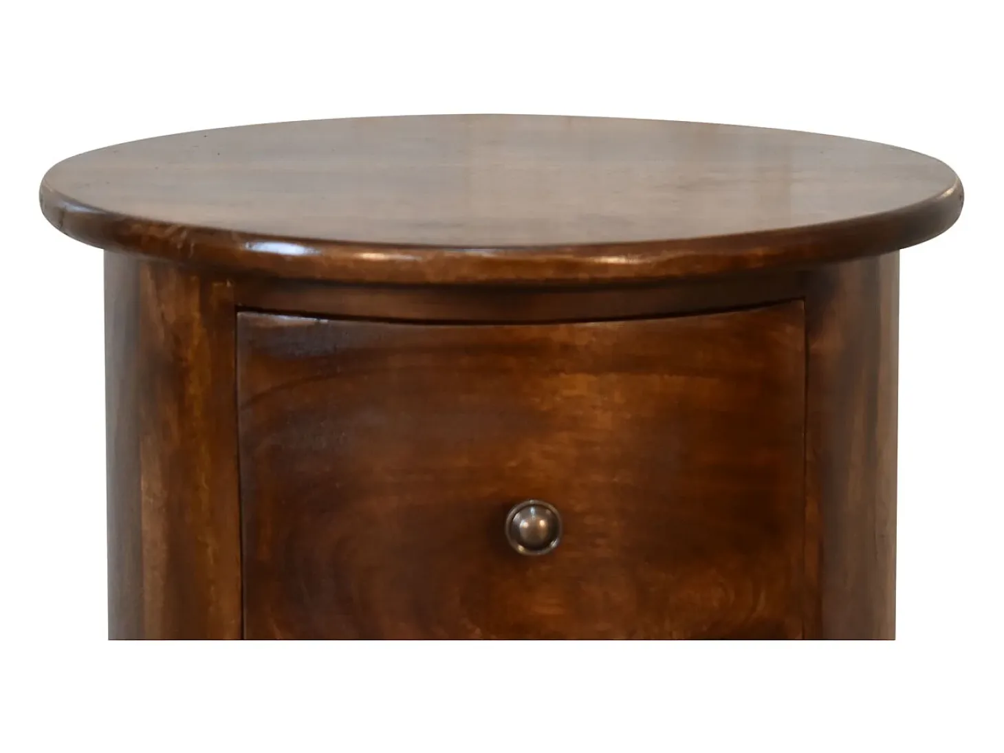 Cómoda Chestnut Drum con 3 cajones