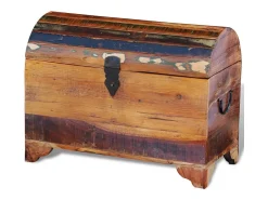Cofre de almacenamiento de madera maciza reciclada