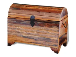Cofre de almacenamiento de madera maciza reciclada