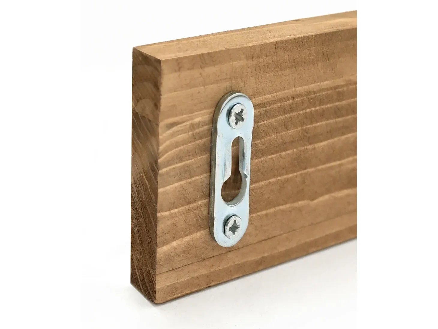 Colgador de pared de madera maciza en tono roble oscuro de 61x5cm - KATE - DECOWOOD