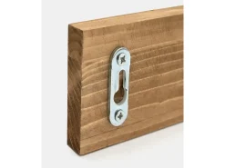 Colgador de pared de madera maciza en tono roble oscuro de 61x5cm - KATE - DECOWOOD