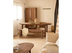 Colgador de pared de madera maciza en tono verde de 61x5cm - KATE - DECOWOOD