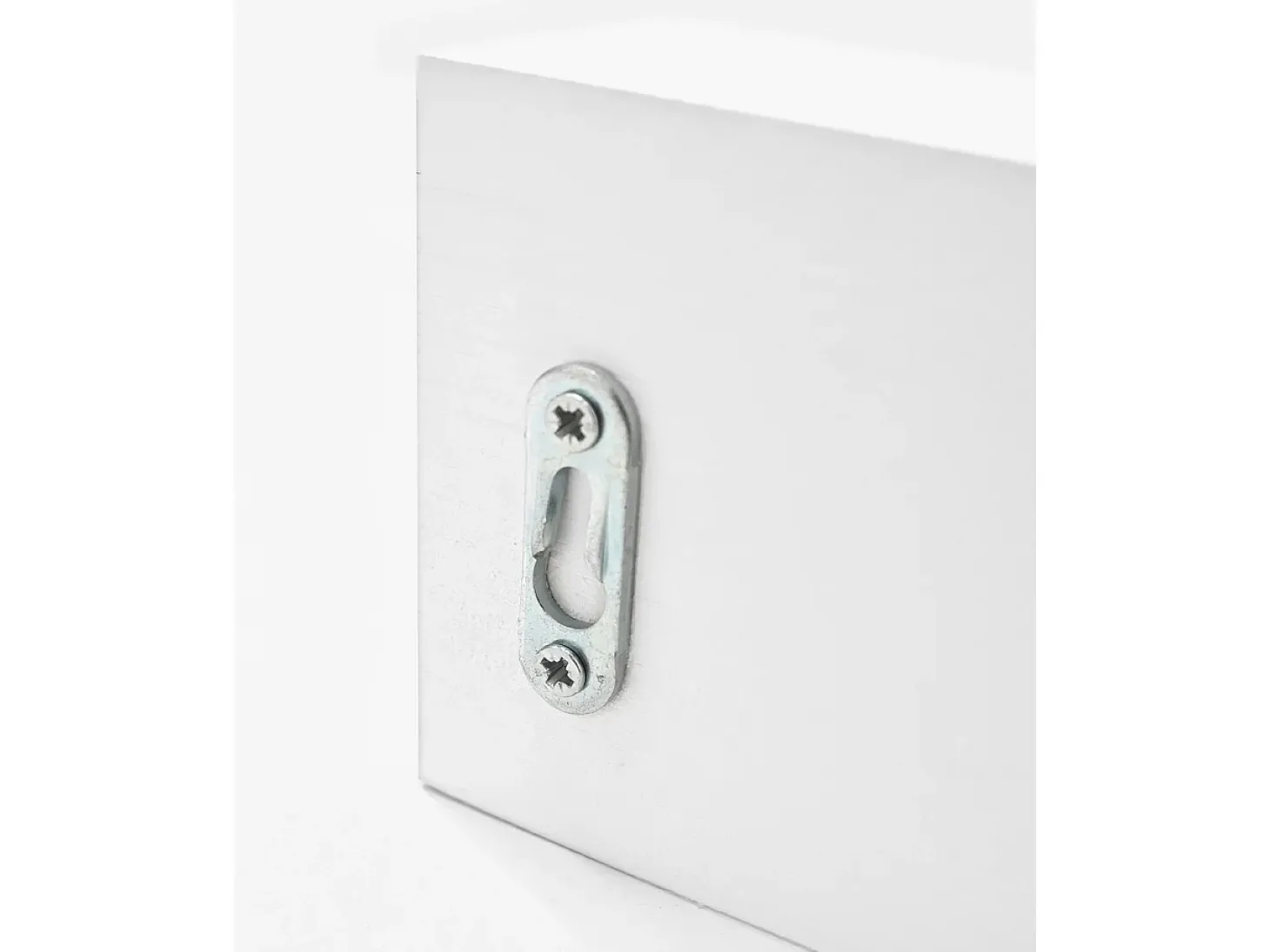 Colgador de pared de madera maciza en tono blanco de 61x9,5cm - KATE - DECOWOOD