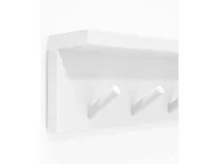 Colgador de pared de madera maciza en tono blanco de 61x9,5cm - KATE - DECOWOOD