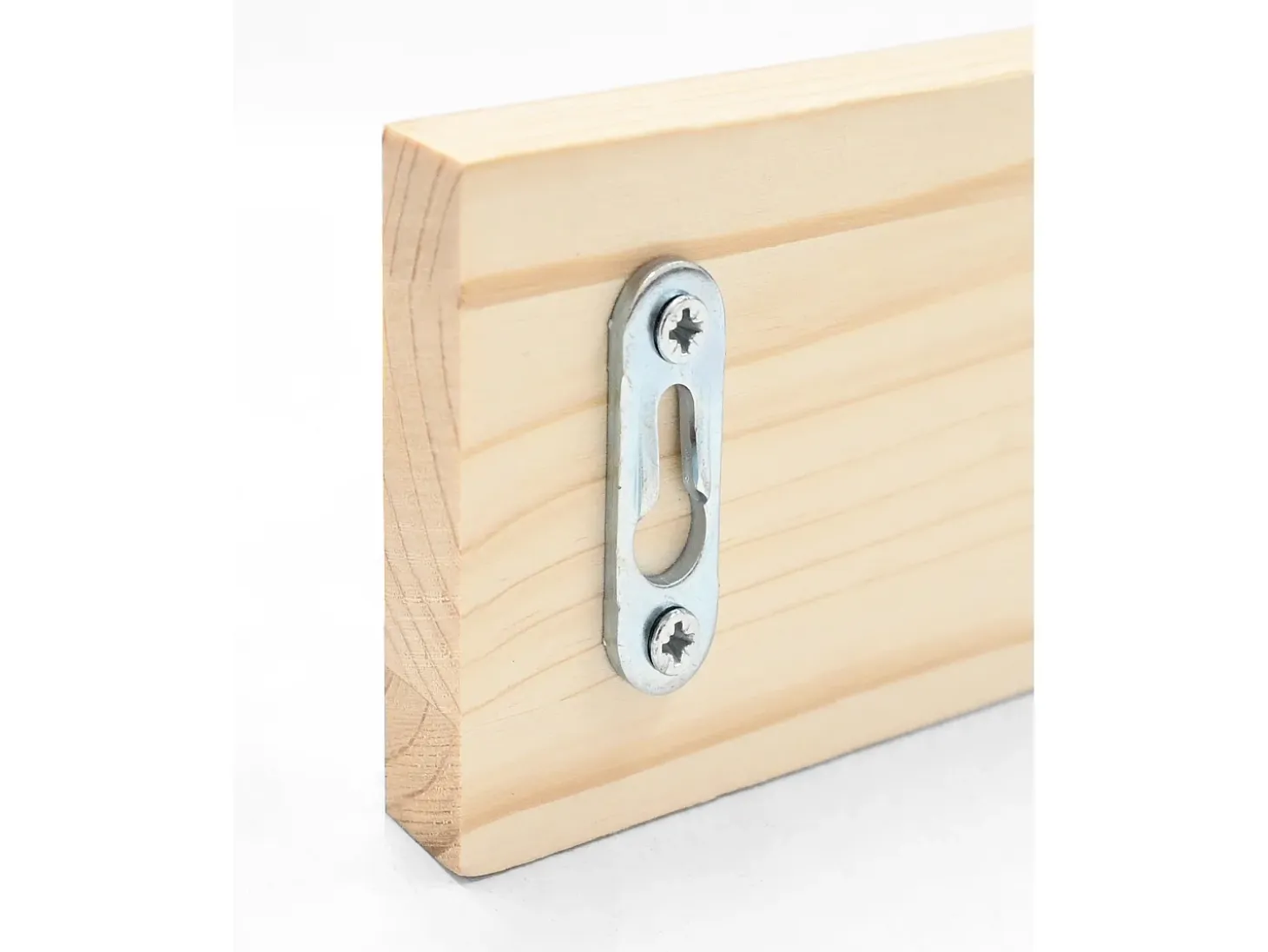 Colgador de pared de madera maciza en tono natural de 61x5cm - KATE - DECOWOOD