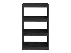Colgate Estantería/divisor de espacios madera pino negro 60x30x103,5 cm