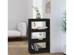 Colgate Estantería/divisor de espacios madera pino negro 60x30x103,5 cm