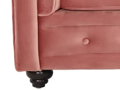 Conjunto 2 sillones de terciopelo rosa polvo CHESTERFIELD