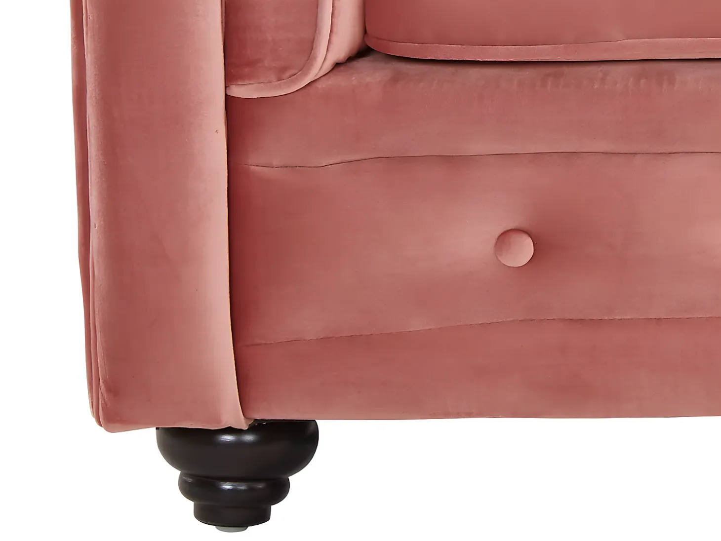 Conjunto 2 sillones de terciopelo rosa polvo CHESTERFIELD