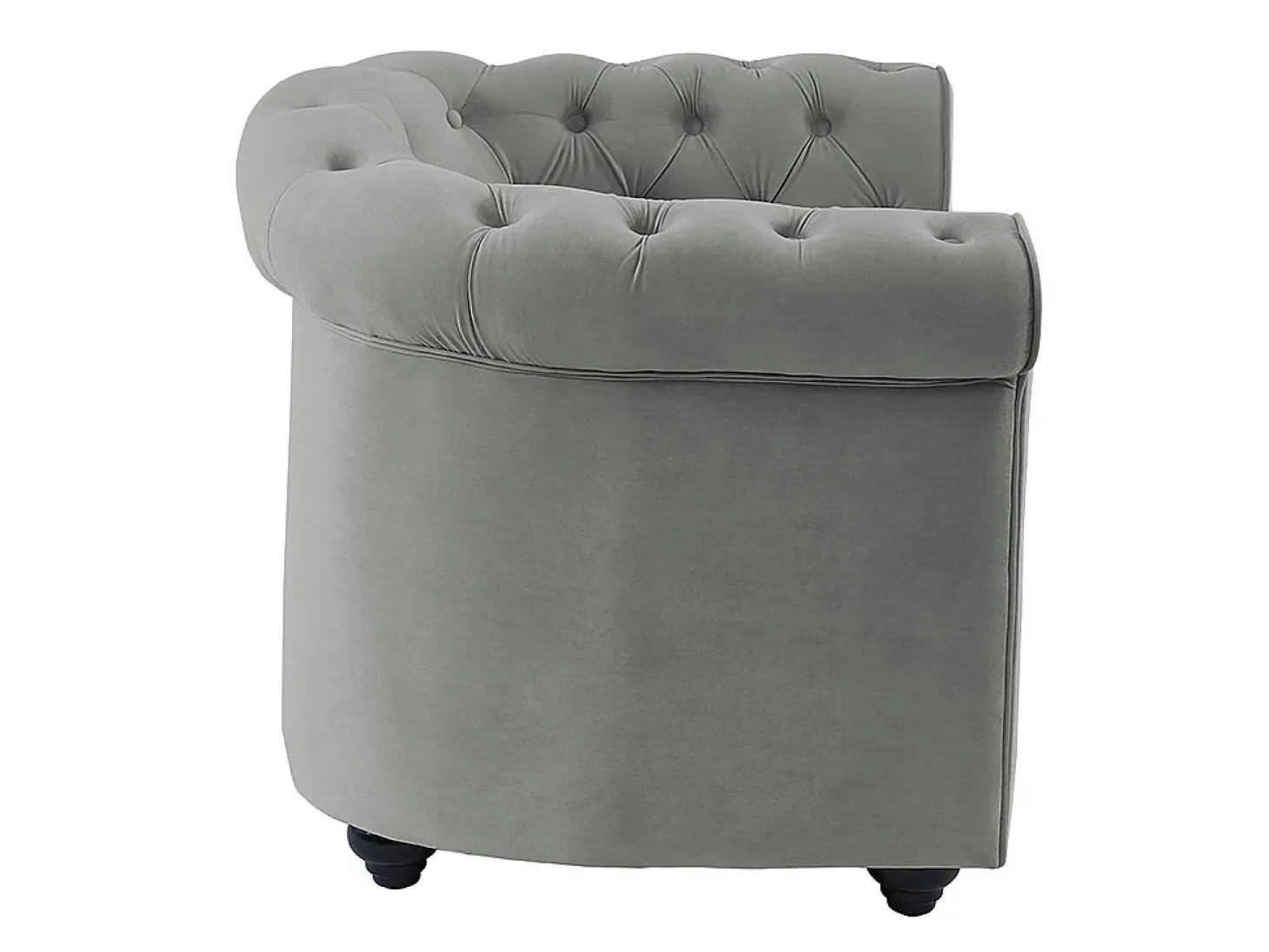 Conjunto 2 sillones terciopelo gris plata CHESTERFIELD