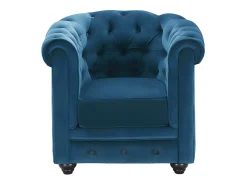 Conjunto 2 sillones terciopelo Verde azulado CHESTERFIELD