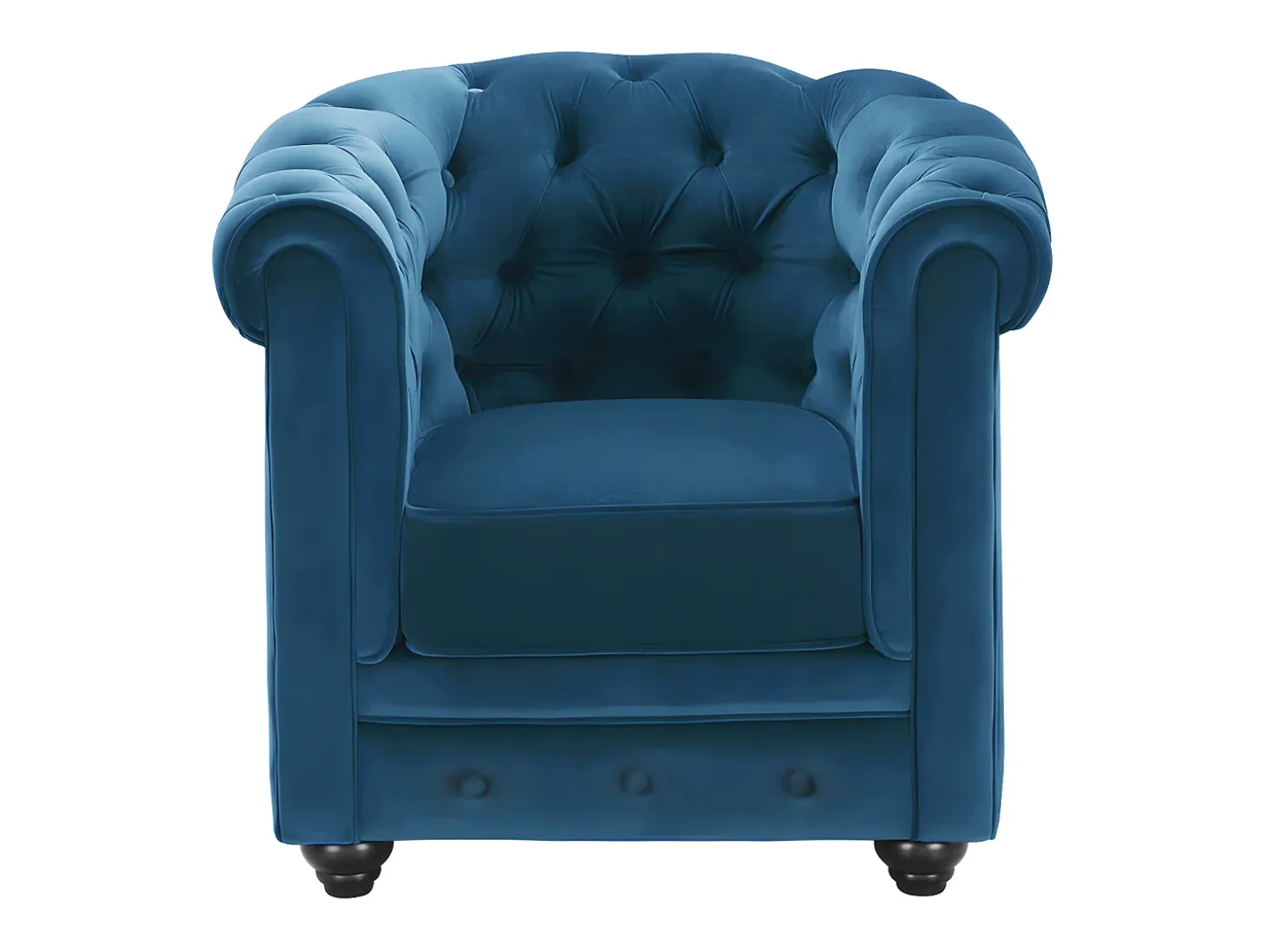 Conjunto 2 sillones terciopelo Verde azulado CHESTERFIELD