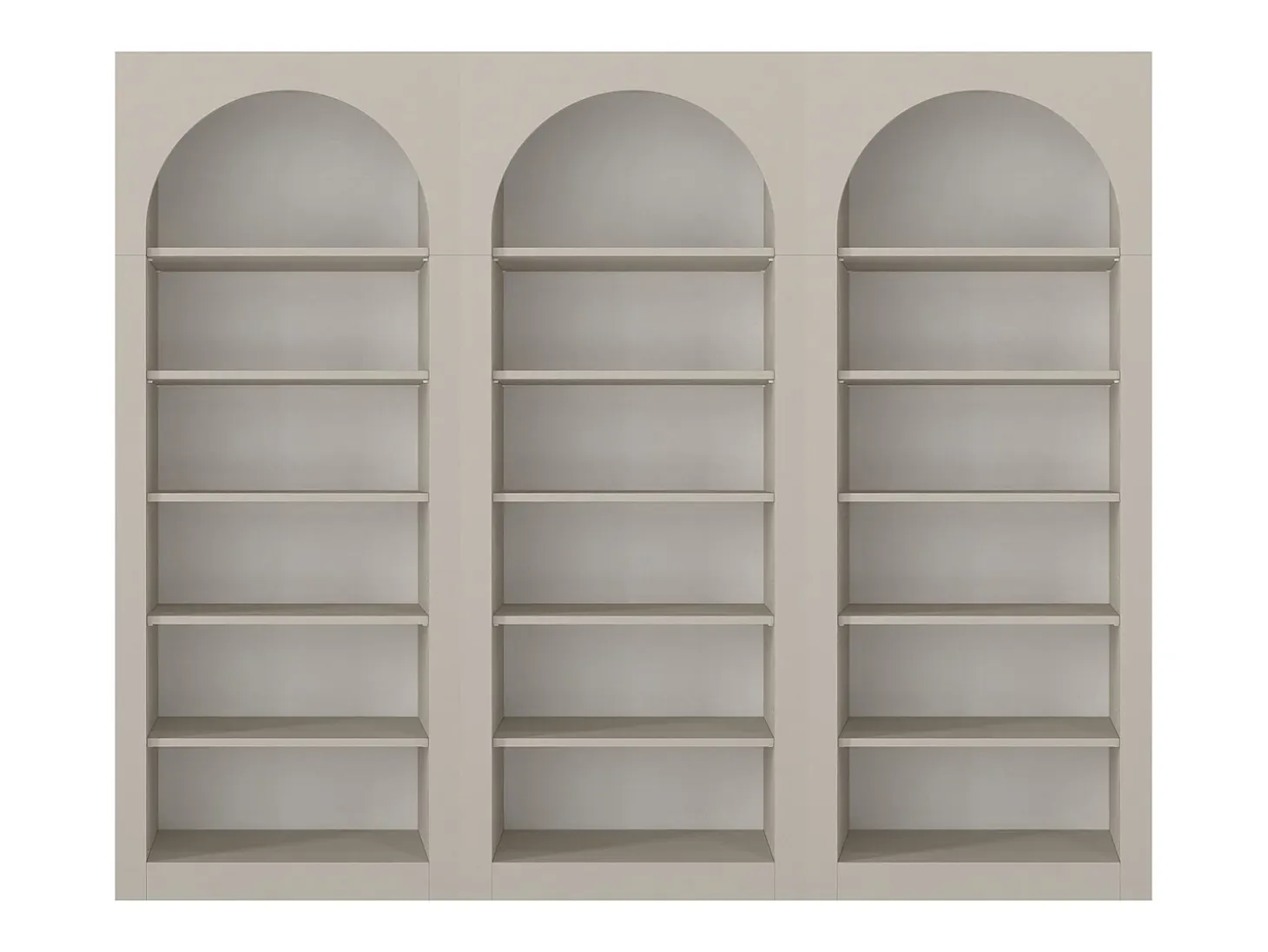 Conjunto de 3 estanterías con 6 estantes - Beige - CYMORA