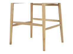 Conjunto de 2 taburetes de bar de teca y mimbre - Natural - POGIANA