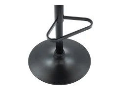 Conjunto de 2 taburetes de bar de terciopelo y metal - Altura ajustable - Terracota - ELEANA