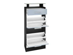 Conjunto de armario Loret V2 Mini, Carcasa en negro mate / Frente en negro mate