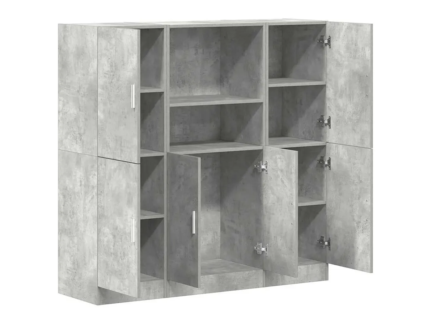 Conjunto de gabinetes de cocina de 3 piezas en gris hormigón
