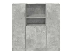 Conjunto de gabinetes de cocina de 3 piezas en gris hormigón